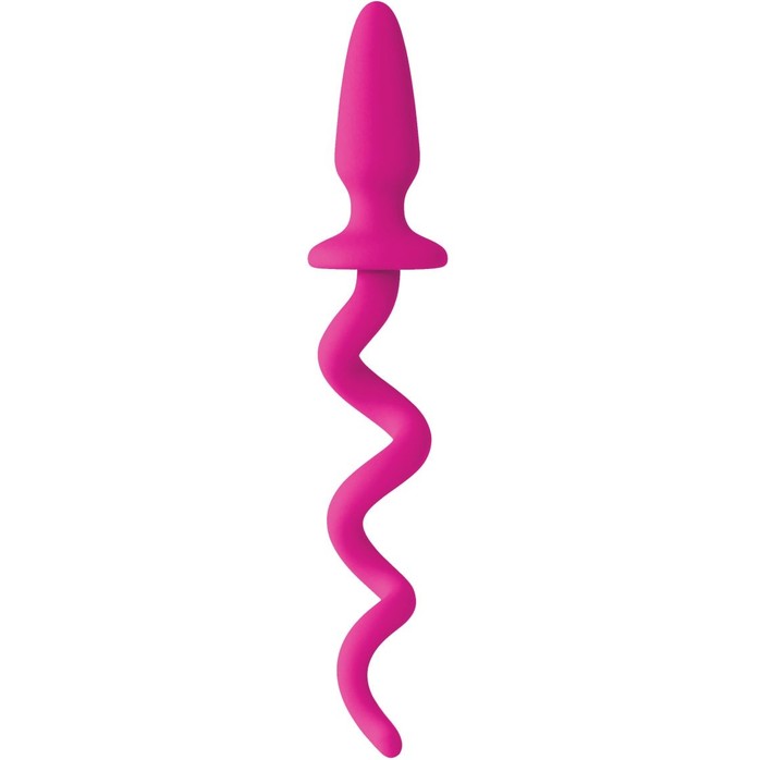 Розовая анальная пробка с хвостом-спиралью Oinkz - Oinkz!