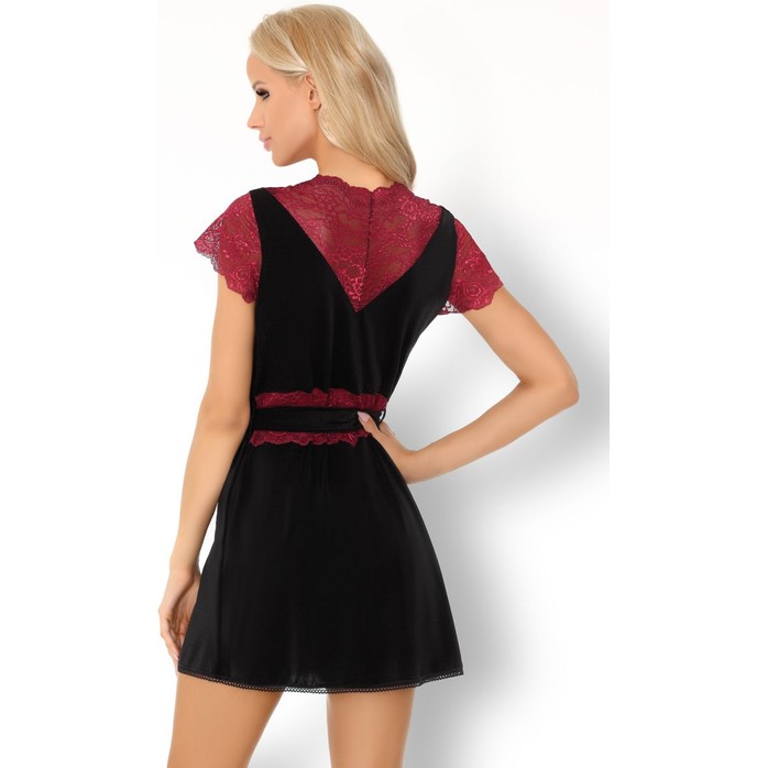 Чувственный пеньюар Kumiko с малиновым кружевом. Фотография 2.