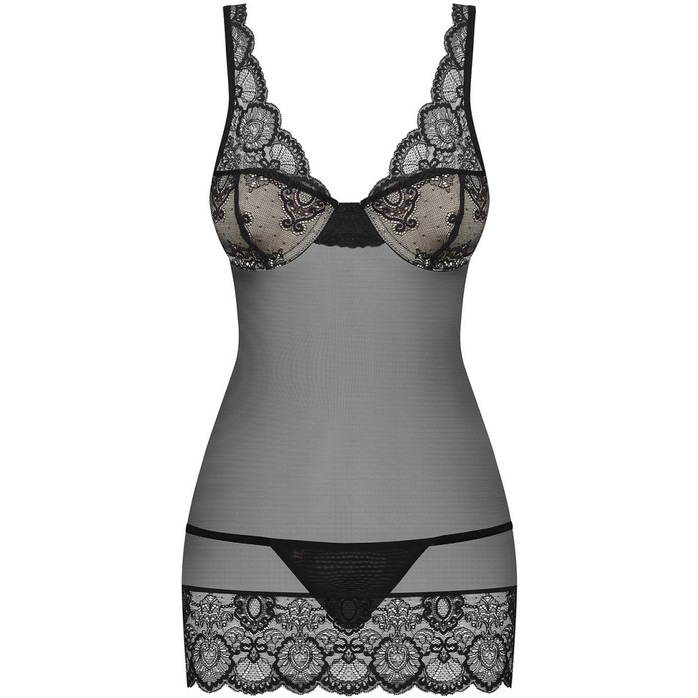 Полупрозрачная сорочка с лифом на косточках - Sexy. Фотография 3.