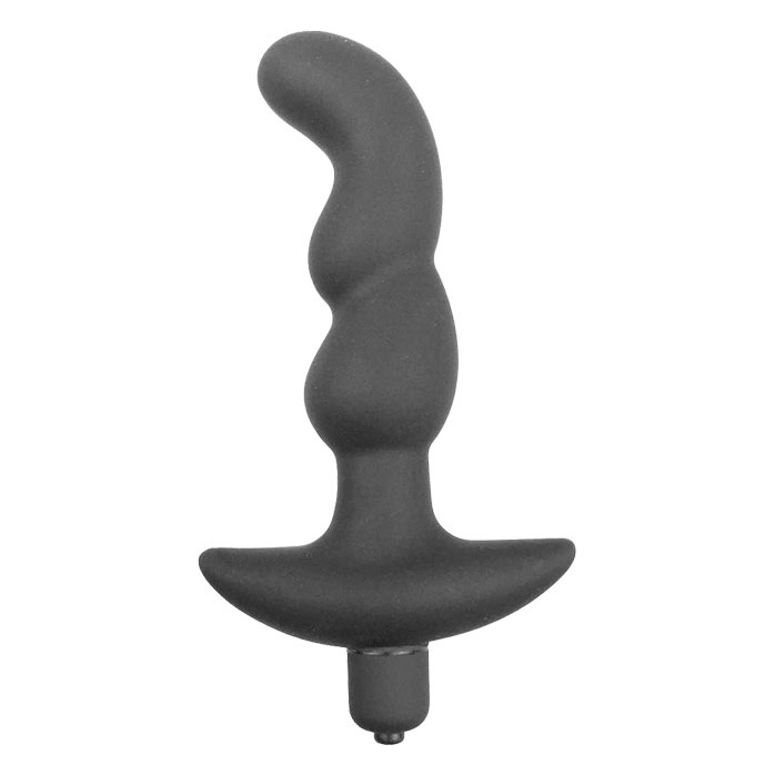 Чёрный анальный вибратор Sexual Health and Pleasure - 11,8 см - SEX EXPERT