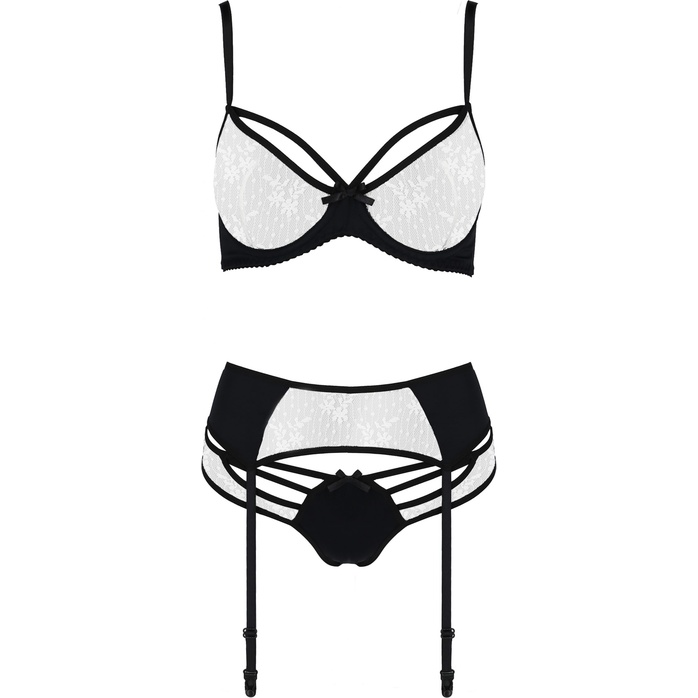 Соблазнительный двухцветный комплект Nea с цветочным кружевом. Фотография 4.