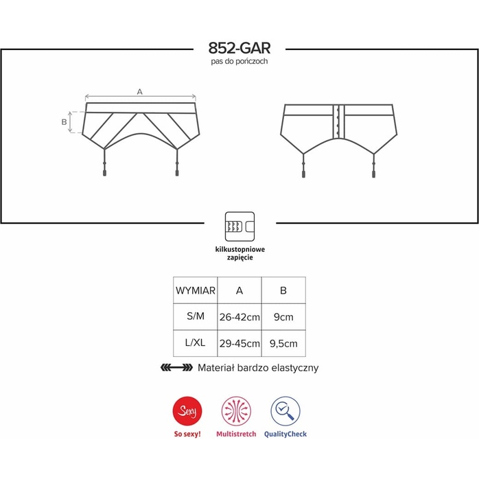Широкий кружевной пояс с пажами и трусиками в комплекте - Sexy. Фотография 5.