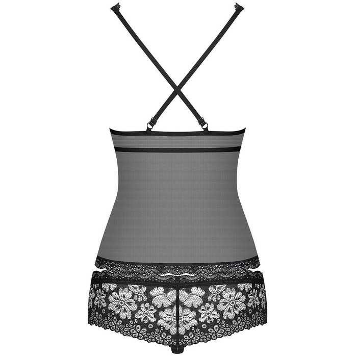 Роскошный кружевной комплект из топа и трусиков-шортиков - Sexy. Фотография 4.