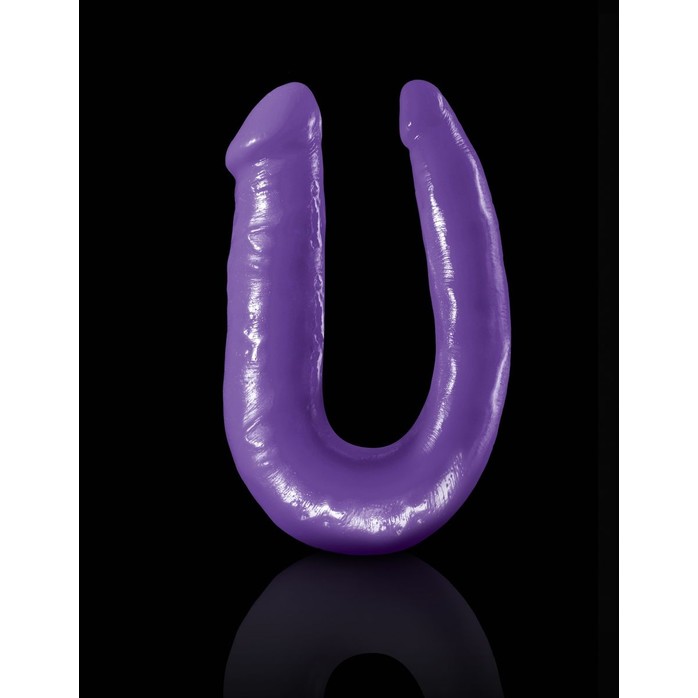 Фиолетовый U-образный фаллоимитатор Double Trouble - 34,3 см - Dillio. Фотография 4.