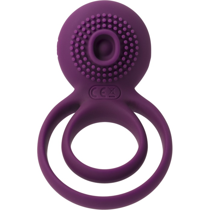 Фиолетовое эрекционное виброкольцо Tammy с подхватом мошонки. Фотография 6.