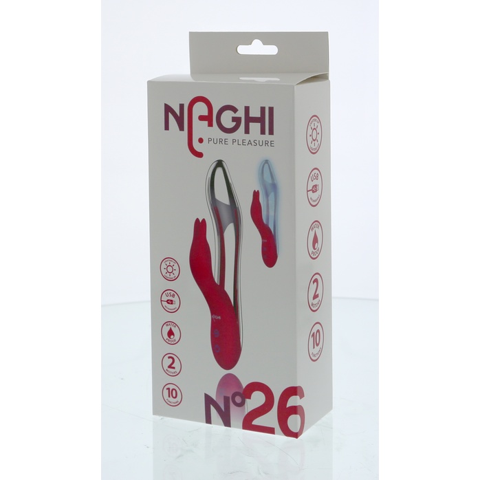 Розовый силиконовый вибратор NAGHI NO.26 со стимулятором клитора - 20 см - Naghi by Tonga. Фотография 3.