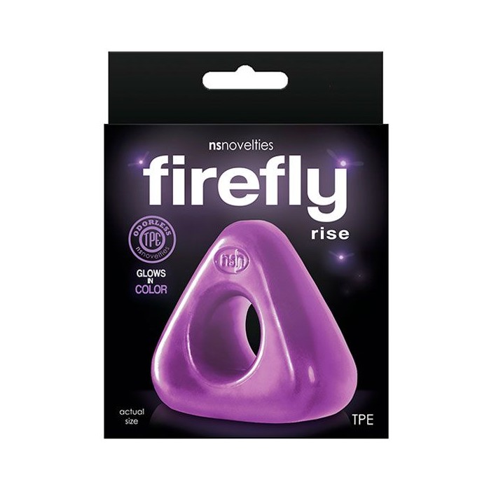 Фиолетовое треугольное эрекционное кольцо FIREFLY RISE - Firefly. Фотография 2.