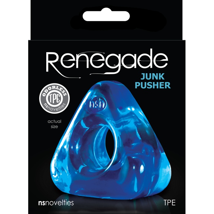 Синее треугольное эрекционное кольцо RENEGADE JUNK PUSHER - Renegade. Фотография 2.