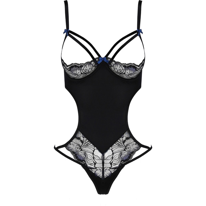 Соблазнительное боди Meredith с открытой грудью и блестящим кружевом. Фотография 3.