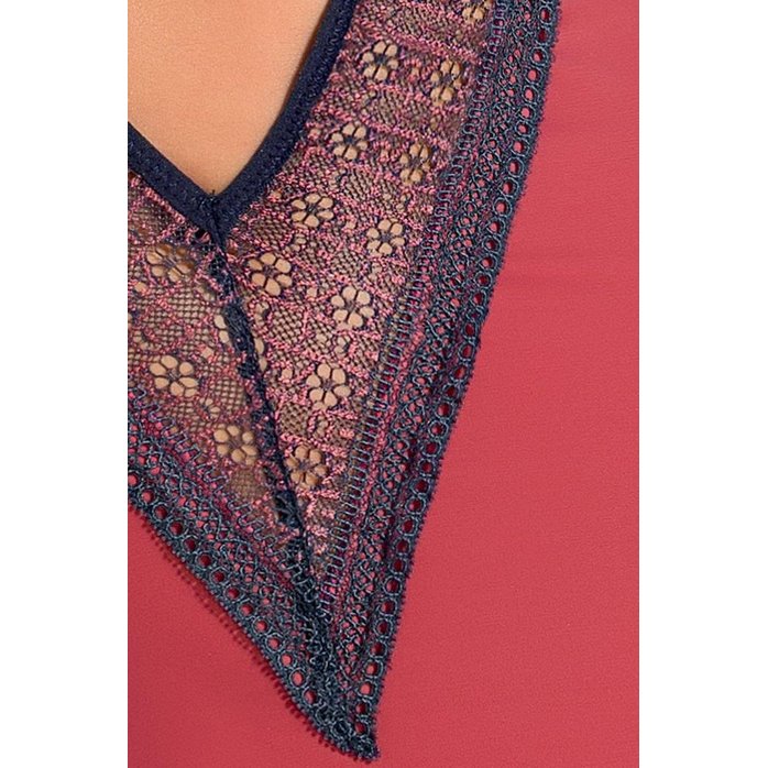 Сексуальная сорочка Sylviane с темным кружевом. Фотография 3.