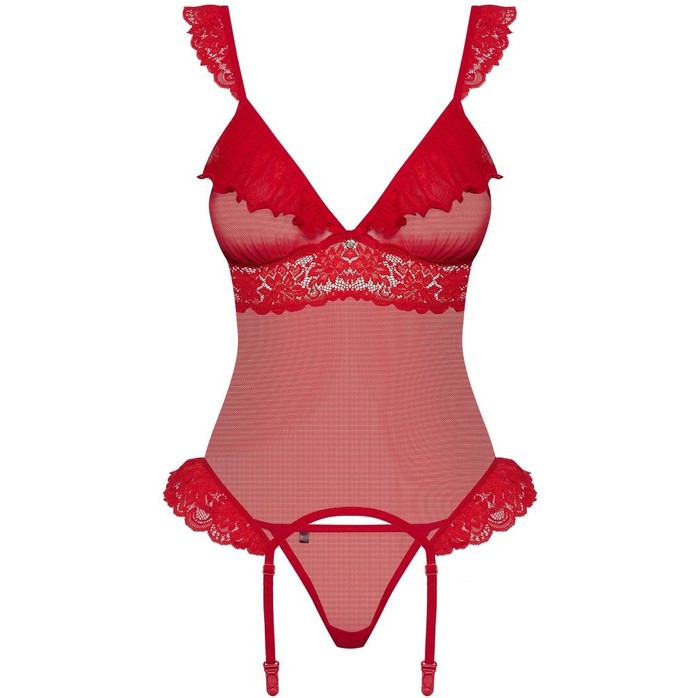 Возбуждающий корсаж с оборками на лифе - Sexy. Фотография 3.