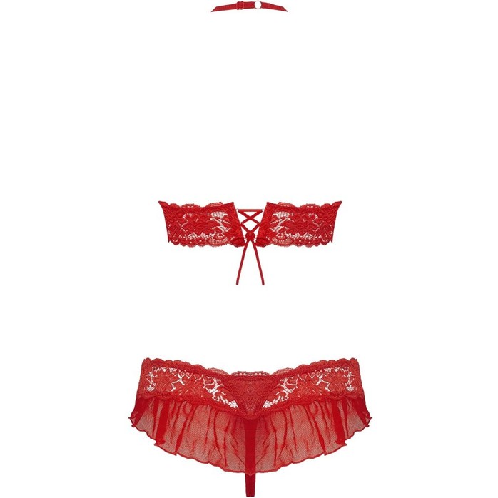 Обольстительный комплект белья с оборкой на лифе - Sexy. Фотография 4.