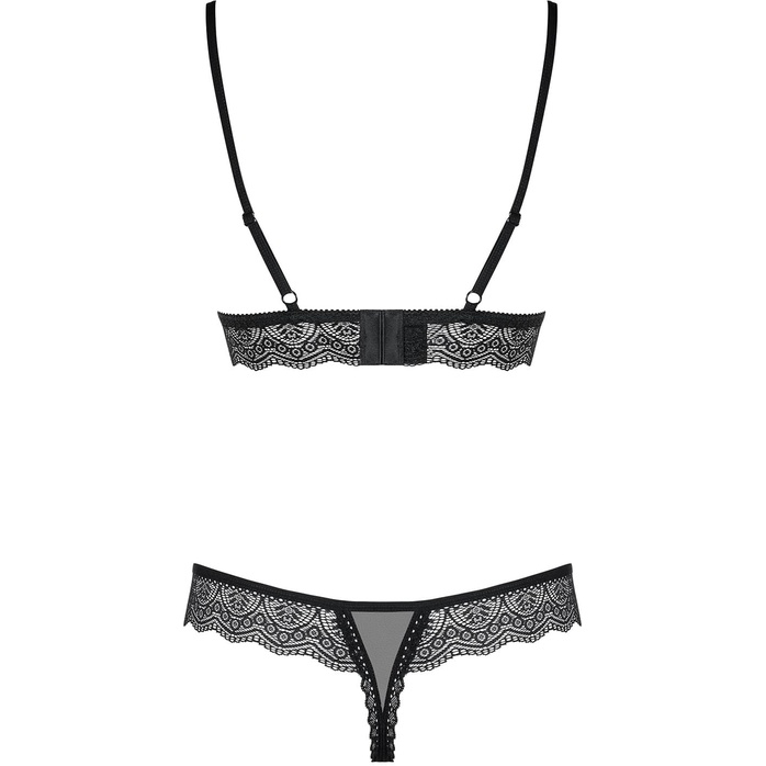 Чувственный полупрозрачный комплект белья с отделкой кружевом - Sexy. Фотография 4.