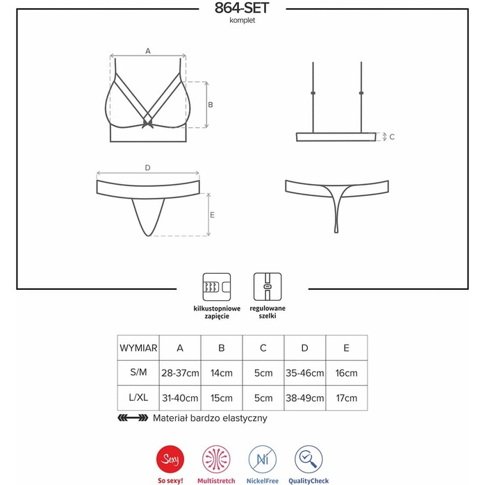 Чувственный полупрозрачный комплект белья с отделкой кружевом - Sexy. Фотография 5.