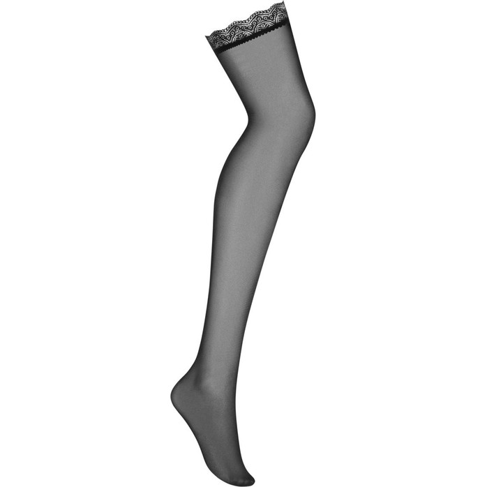 Чулки с ажурной резинкой - Sexy. Фотография 3.
