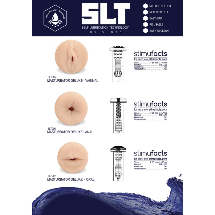 Телесный мастурбатор-ротик с эффектом смазки Oral - SLT. Фотография 3.