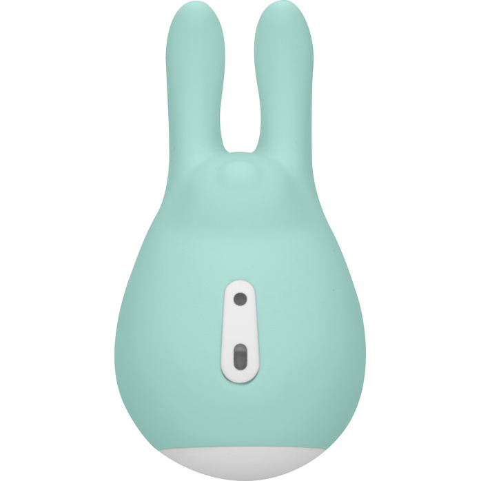 Зеленый клиторальный стимулятор Love Bunny с ушками - 9,5 см - Loveline