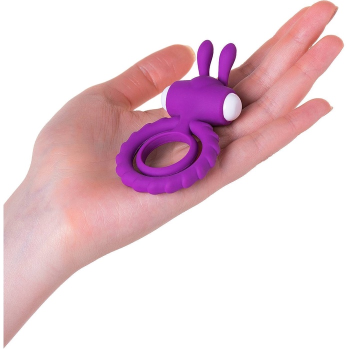 Фиолетовое эрекционное кольцо на пенис JOS GOOD BUNNY. Фотография 2.