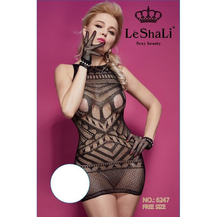 Соблазнительное эротическое платье с перчатками - LeShaLi