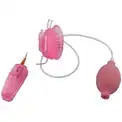 Розовая помпа с вибрацией Pleasure Pump Butterfly Clitoral