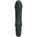 Черный мини-вибратор Stev -13,5 см.