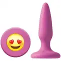Розовая силиконовая пробка Emoji Face ILY - 8,6 см.