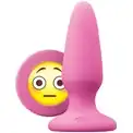 Розовая силиконовая пробка среднего размера Emoji OMG - 10,2 см.