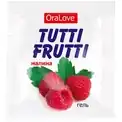 Саше гель-смазки Tutti-frutti с малиновым вкусом - 4 гр.