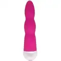Розовый вибратор Fashion Succubi Wavy Wand - 14,5 см.