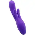 Фиолетовый вибратор INDULGENCE Frolic Bunny - 18,5 см.