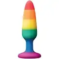 Радужная пробка Colours Pride Edition Pleasure Plug Small - 11 см.