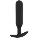 Черная утяжеленная анальная пробка Anal Trainer Small - 16 см.