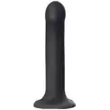Черный фаллос на присоске Silicone Bendable Dildo L - 19 см.