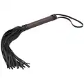 Серая многохвостовая гладкая плеть Elegant Flogger - 39 см.
