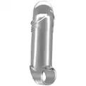 Прозрачная увеличивающая насадка с кольцом N35 Stretchy Thick Penis - 15,2 см.