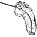 Прозрачный мужской пояс верности со стимулятором уретры Cock Cage Model 16 Chastity 4.5