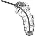 Прозрачный мужской пояс верности со стимулятором уретры Cock Cage Model 17 Chastity 5.5