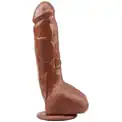 Коричневый фаллоимитатор Brunet Trick Penis - 22,5 см.