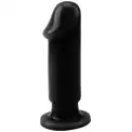 Черный анальный фаллоимитатор Evil Dildo Plug M - 12,5 см.