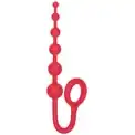 Красный анальный стимулятор COLT BUDDY BALLS - 18,5 см.