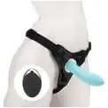 Голубой вибрострапон Vander Wireless Silicone Dong - 14 см.