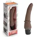 Коричневый анальный вибратор 7  Slim Anal Realistic Vibrator - 20 см.