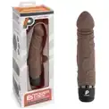 Коричневый вибратор-реалистик 6.5  Girthy Realistic Vibrator - 19 см.