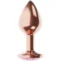 Пробка цвета розового золота с лиловым кристаллом Diamond Quartz Shine L - 8,3 см.