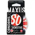 Ультратонкие презервативы в пластиковом кейсе MAXUS AIR Sensitive - 3 шт.