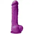 Фиолетовый фаллоимитатор на присоске Colours Pleasures 5  Dildo - 17,8 см.