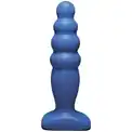 Синий анальный стимулятор Small Bubble Plug - 11 см.