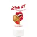 Лубрикант на водной основе Lick it! Strawberry с ароматом клубники - 50 мл.
