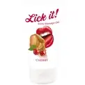 Лубрикант на водной основе Lick it! Cherry с ароматом вишни - 50 мл.