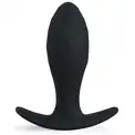 Черная силиконовая анальная пробка Sex Expert - 8,5 см.